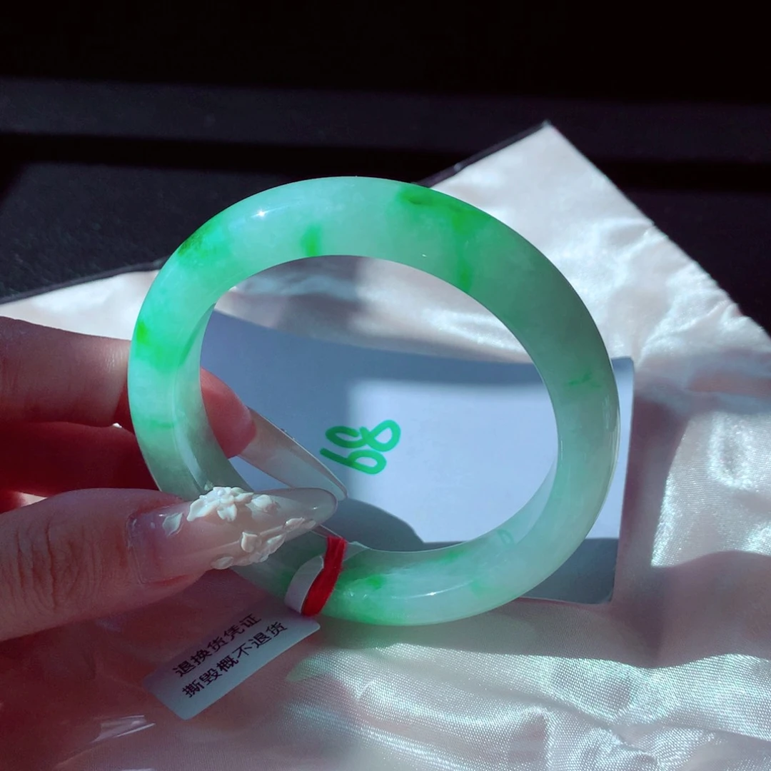 未镶嵌手镯翡翠天然缅甸翡翠A货手镯 68号