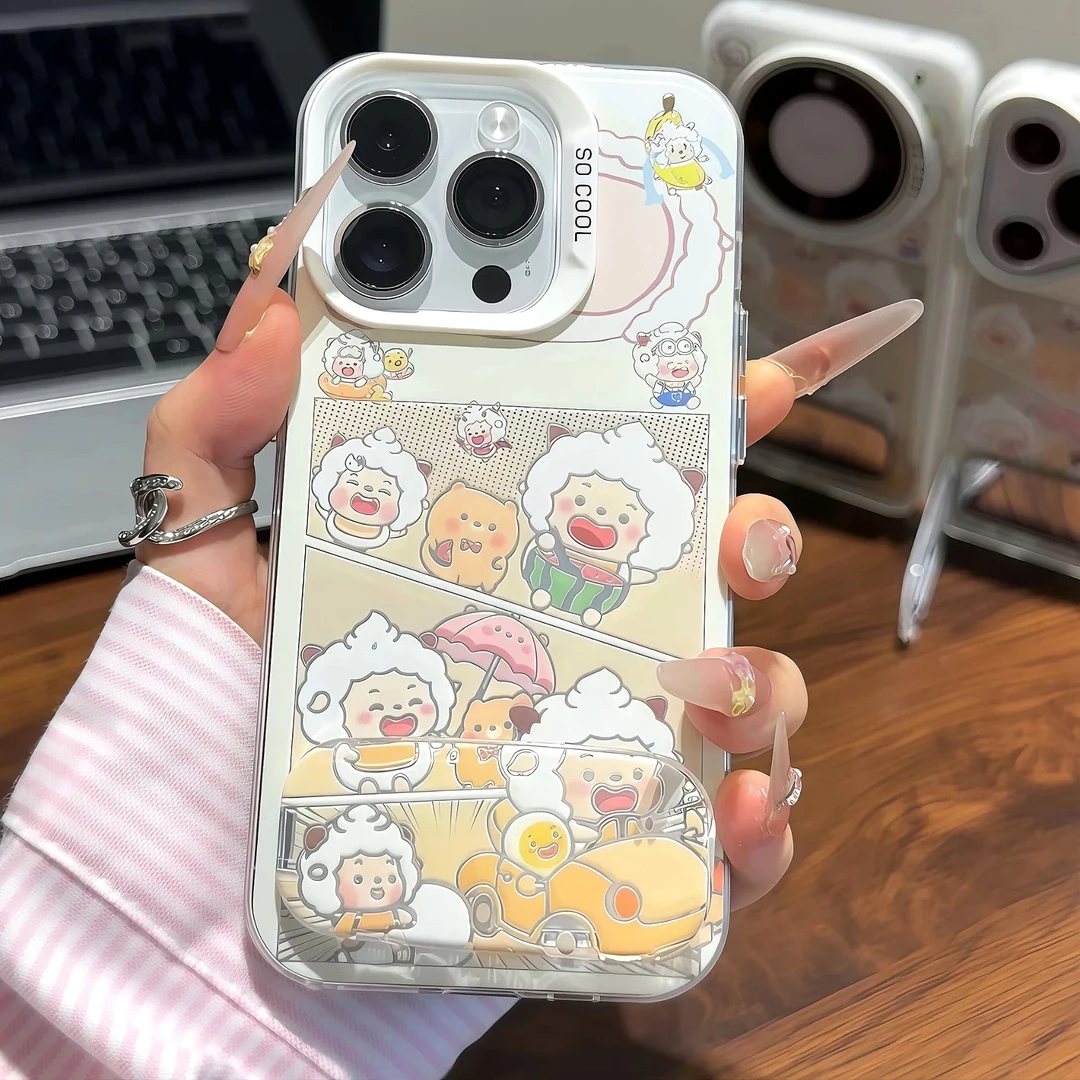 雅天立可爱懒洋洋支架适用iPhone16苹果13手机壳华为vivo小米oppo