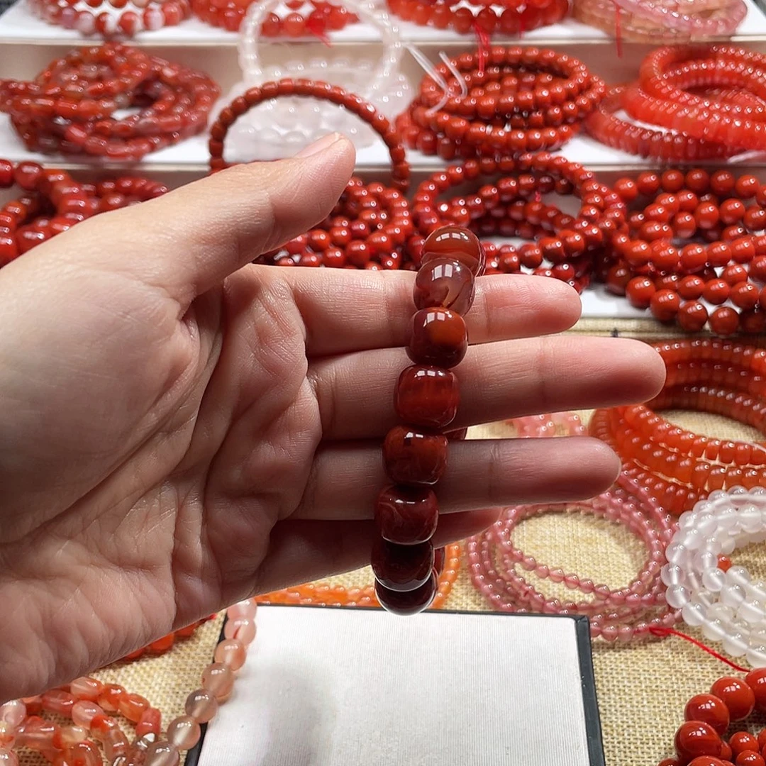 s***健南红玛瑙未镶嵌手链
