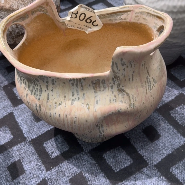 洛*** 瓷片景德镇高温花器编码066高31口18默认无孔