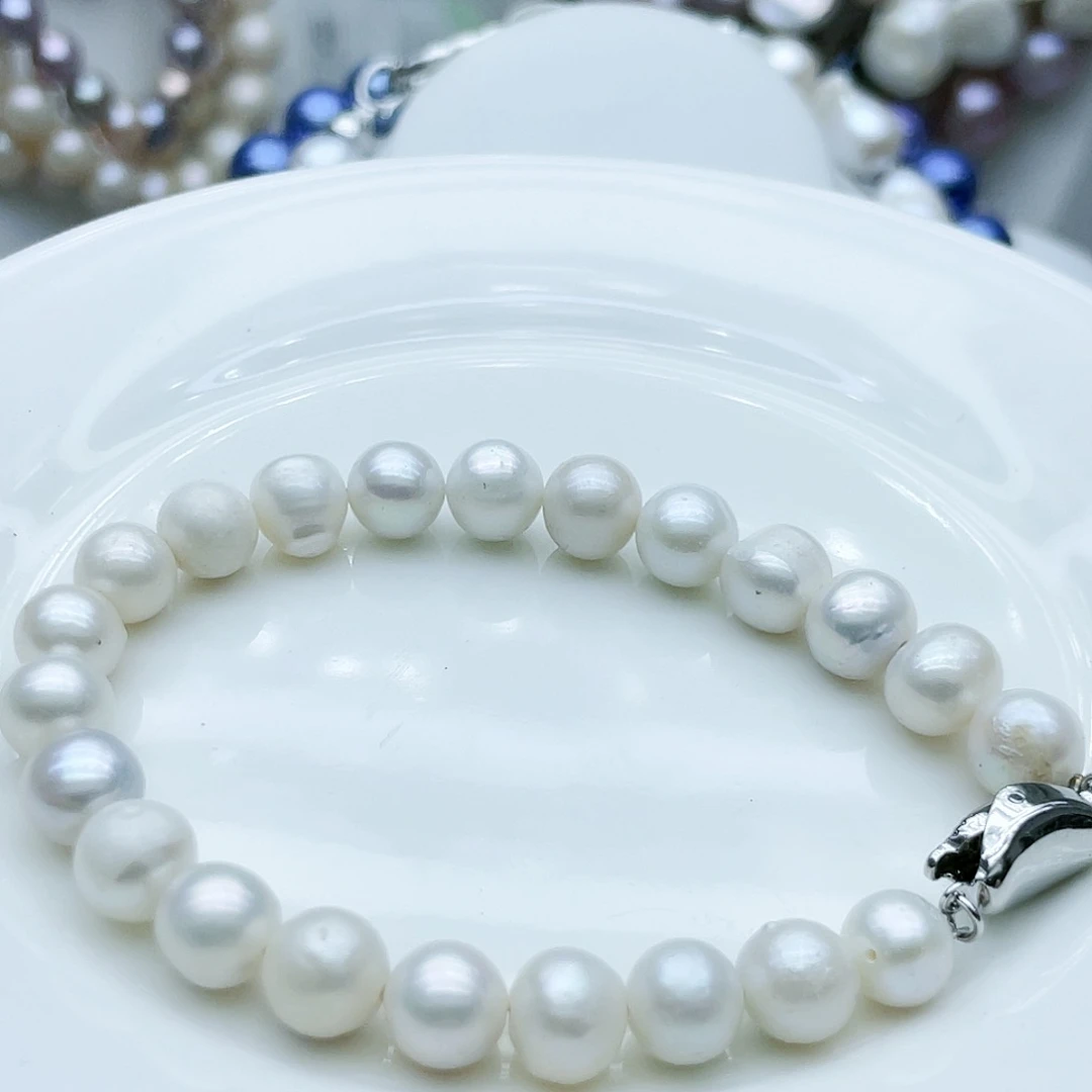 淡水珍珠颈饰钛钢