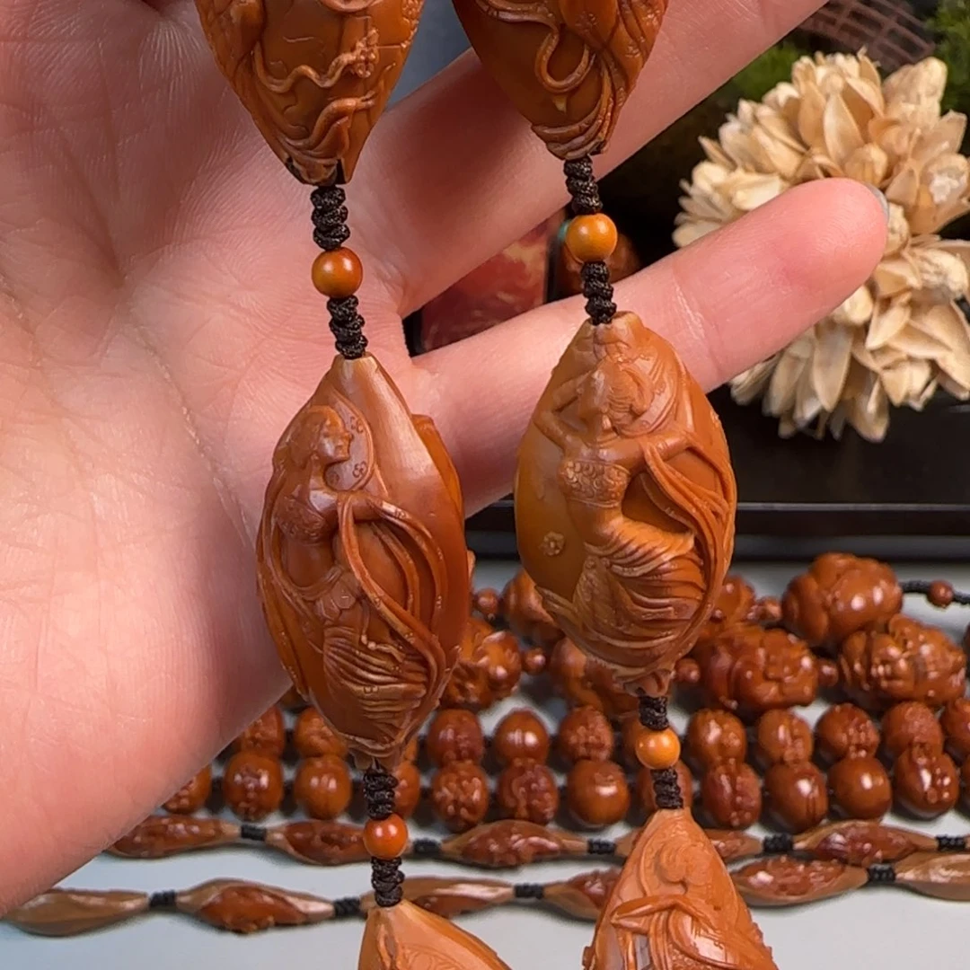 橄榄核手串/手链莉华 21 浮雕飞天美女