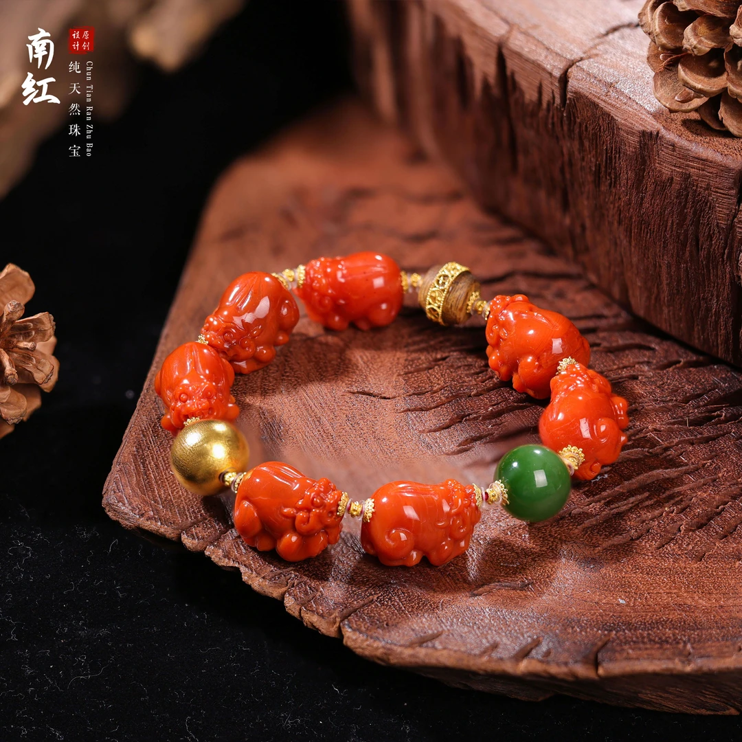 【桃总推荐】18k瓦西南红貔貅手串@@ZY41114034