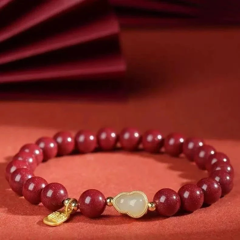 天然辰砂HSMY-1062手串（无礼盒）