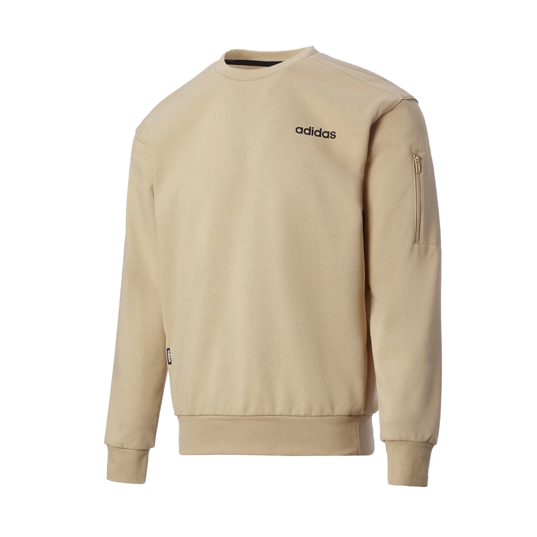 ADIDAS阿迪达斯卫衣男圆领针织透气休闲运动套头衫上衣JF3221