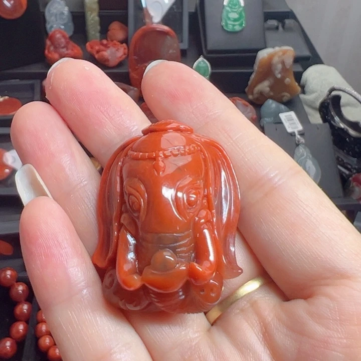 南红玛瑙未镶嵌吊坠(不含链)