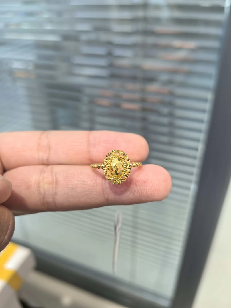 赛菲尔5G足金999鸽子拉丝戒指