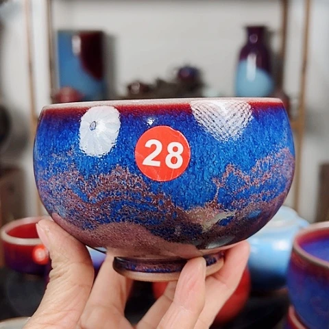 杯深*原矿釉手工制作钧瓷