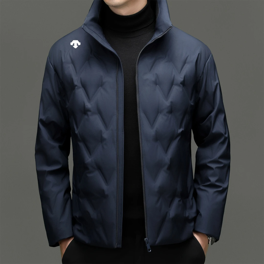 迪桑家2025年冬季新款白鸭绒羽绒服男立领高奢品牌保暖时尚外套