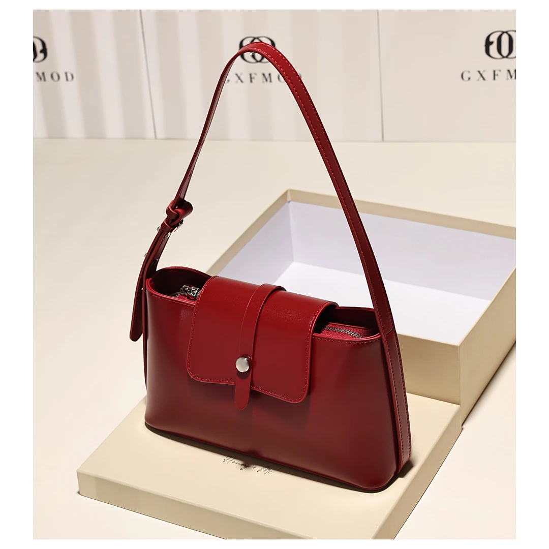 GXFMOD早秋新款小众气质牛皮腋下包女2025高级质感复古单肩斜挎包