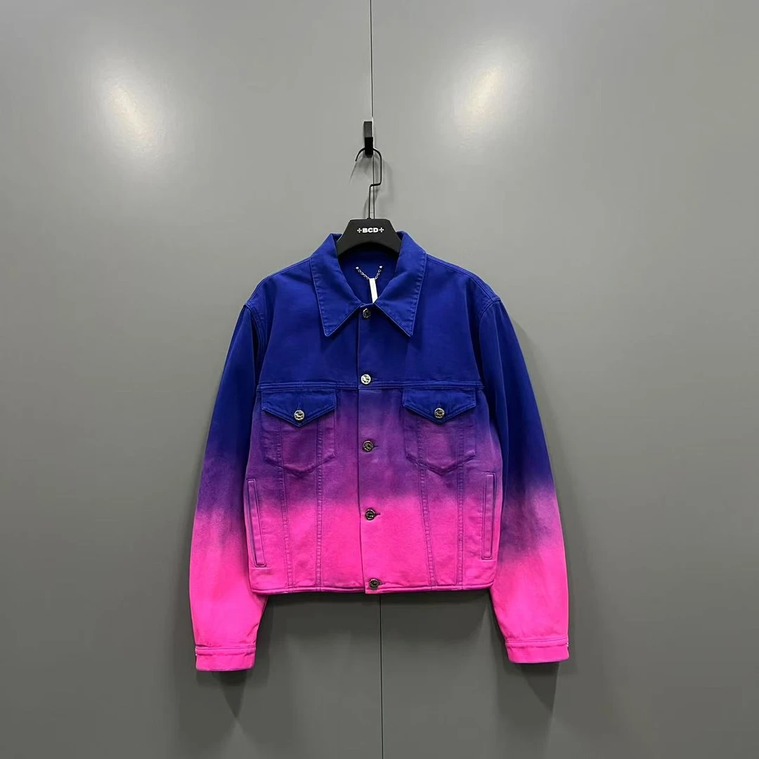 99新 LouisVuitton/路易威登 q213  蓝紫渐变外套 48码/ bc000664