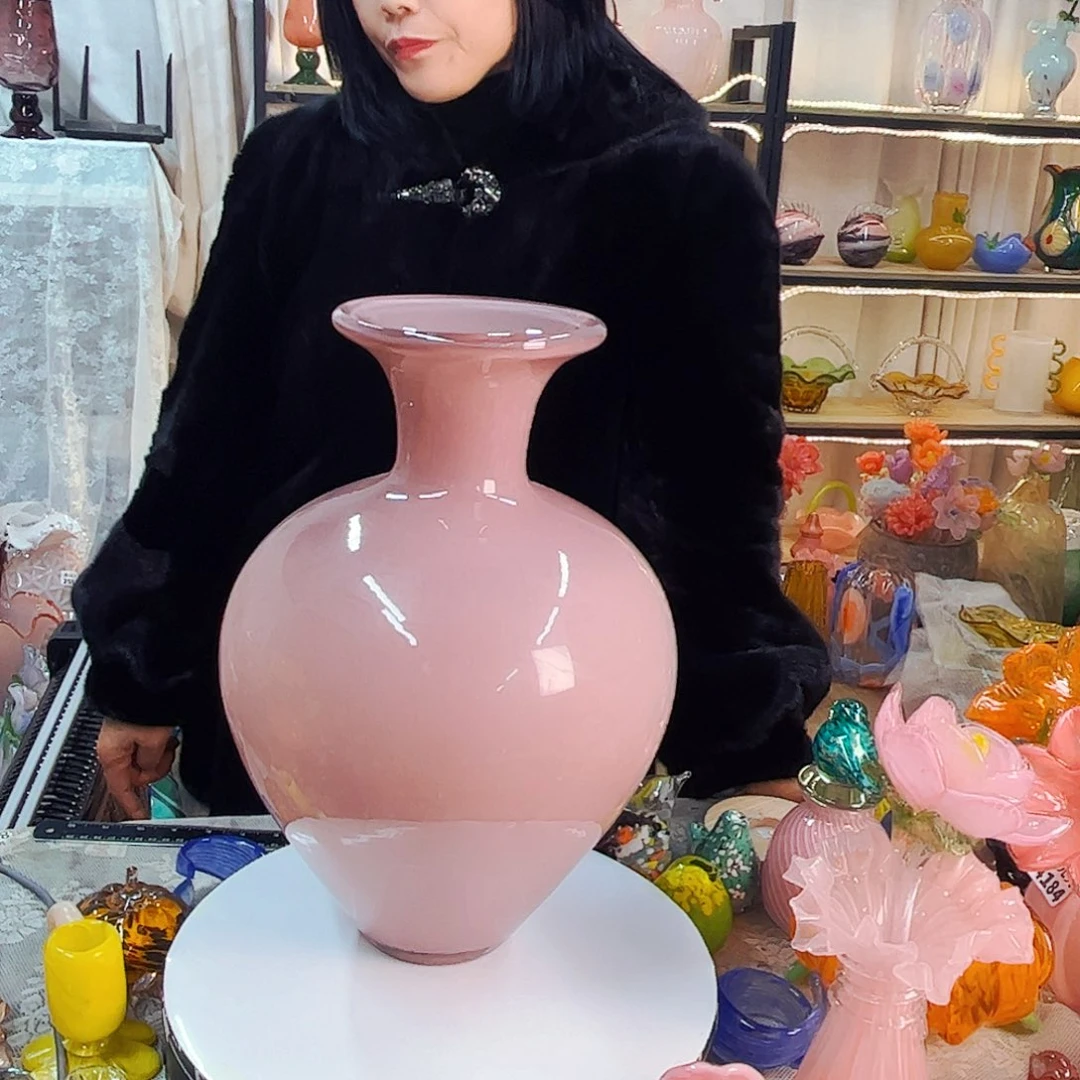 复古粉瓶 家悦琉璃工艺品不完美