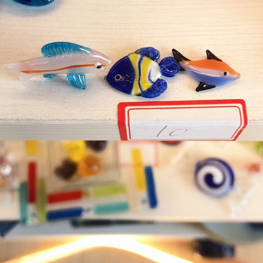 琉璃手工艺品二*四片片鱼