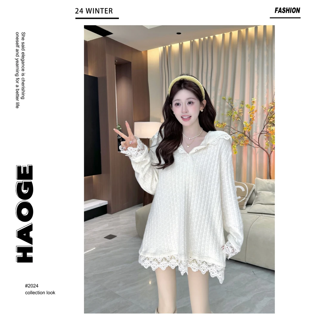 【大潘优品】【爱丁堡】蕾丝连帽打底预CDP4SY1302D