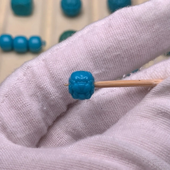 绿松石未镶嵌绿松石兽珠8