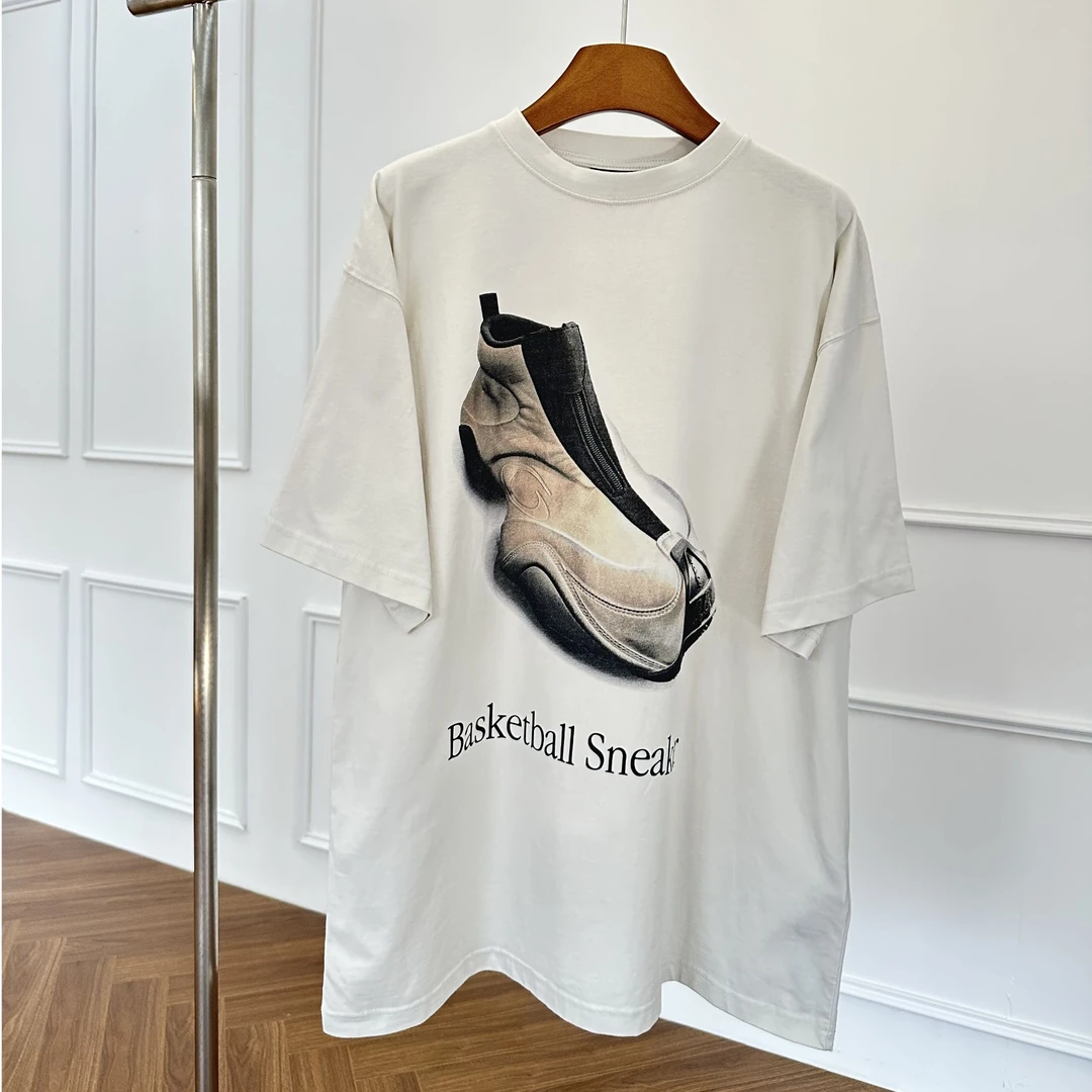 【断码清仓】巴黎风格"鞋子/墨镜"水洗短袖T恤！