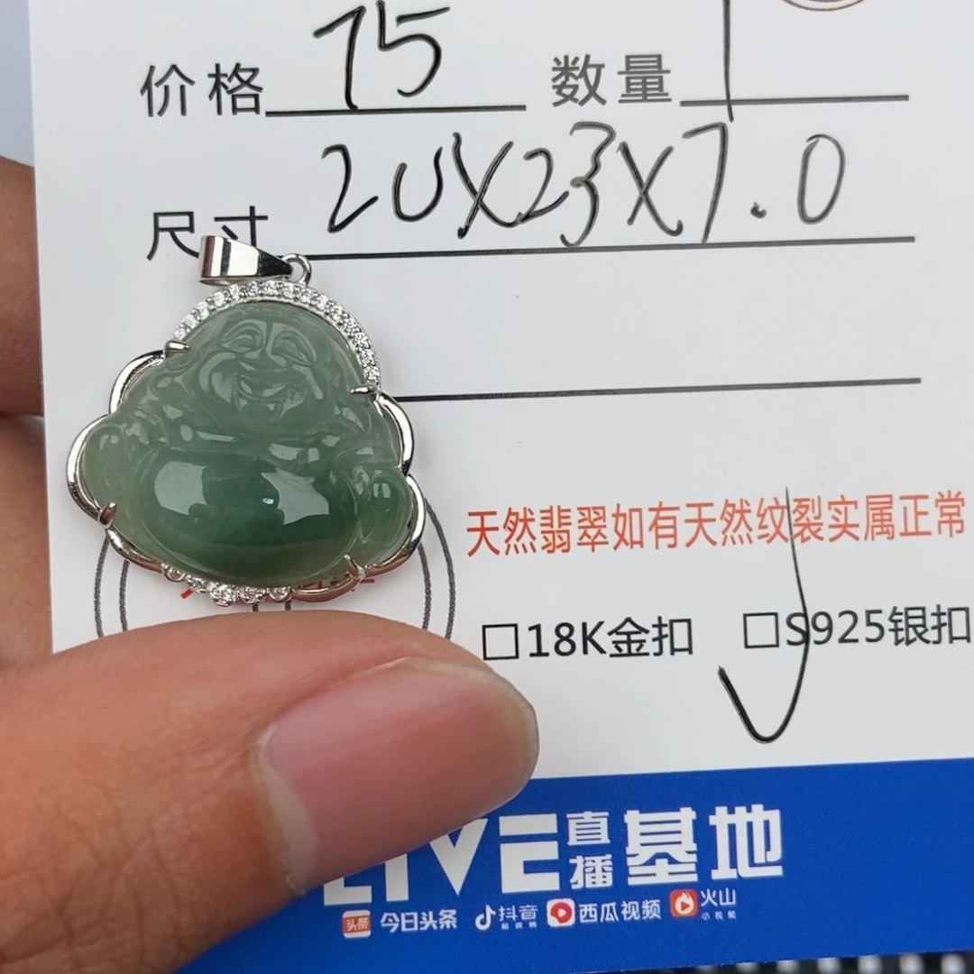 翡翠颈饰未镶嵌吊坠