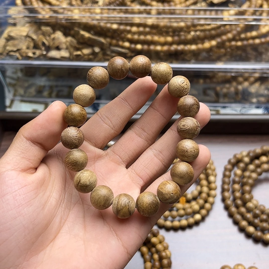 沉香碎屑沉香天然野·国香老海南1.23/9克圆珠单圈