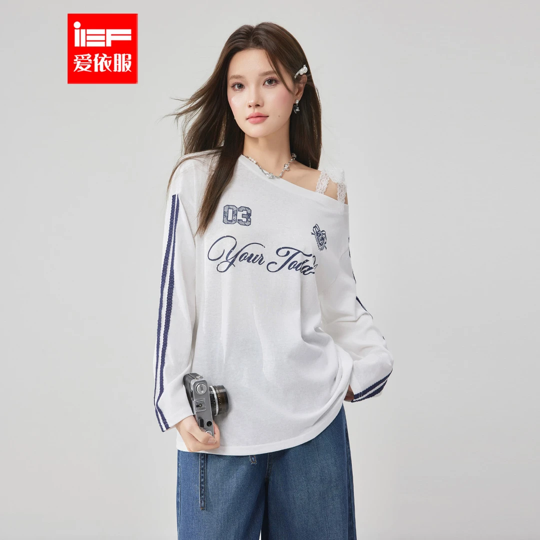 IEF/爱依服2025夏秋新款美式休闲风设计感辣妹宽松百搭长袖中上衣