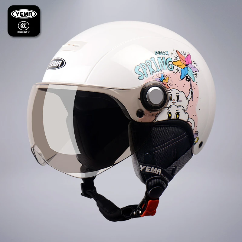 国标3C认证野马电动车头盔女四季通用摩托车安全帽男夏季防晒半盔