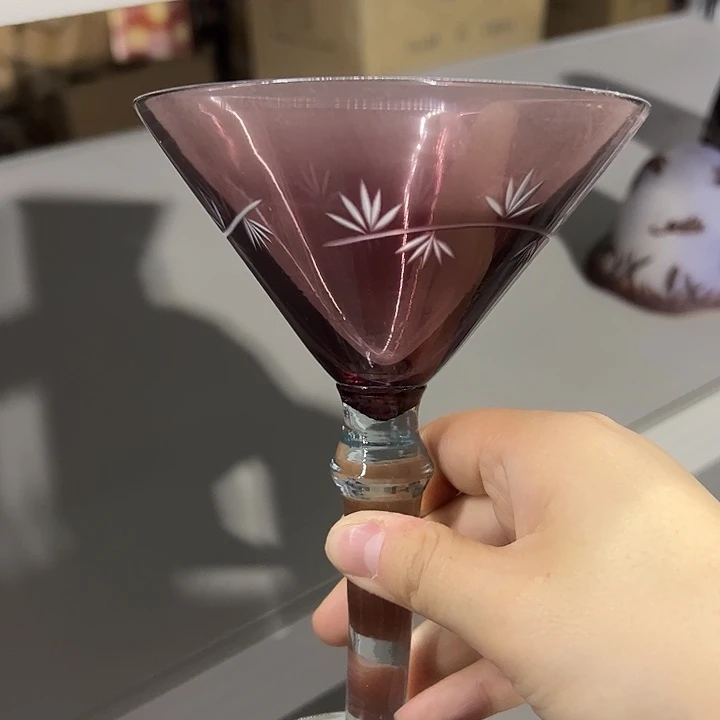 手柄款水晶玻璃微瑕一个