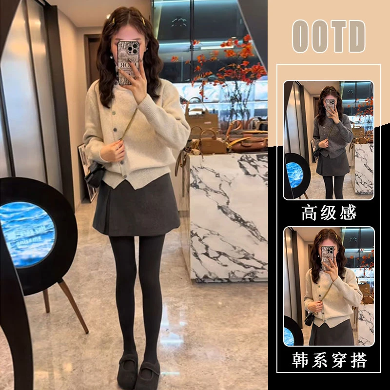 韩系搭配一整套时尚套装2025秋季新款气质上衣短裙时髦两件套女装