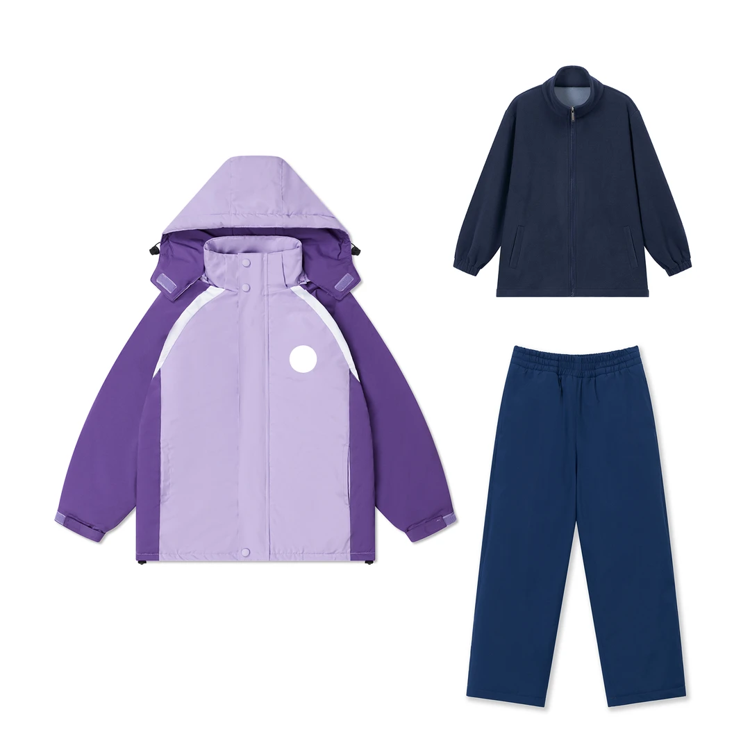 南昌育新学生加厚加棉可脱卸内胆冲锋衣（三件套）ZHXL3