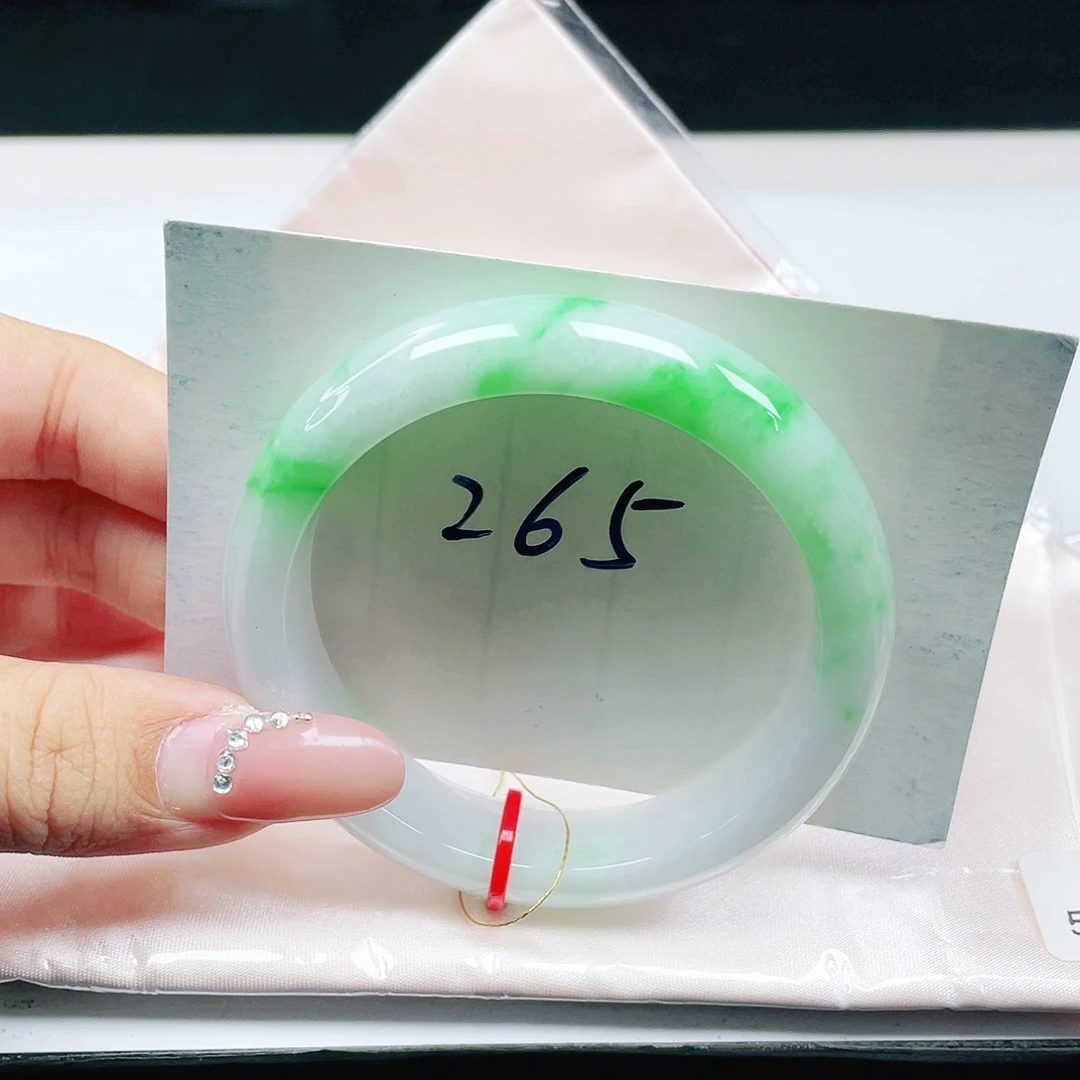 翡翠未镶嵌手镯 正圈53+