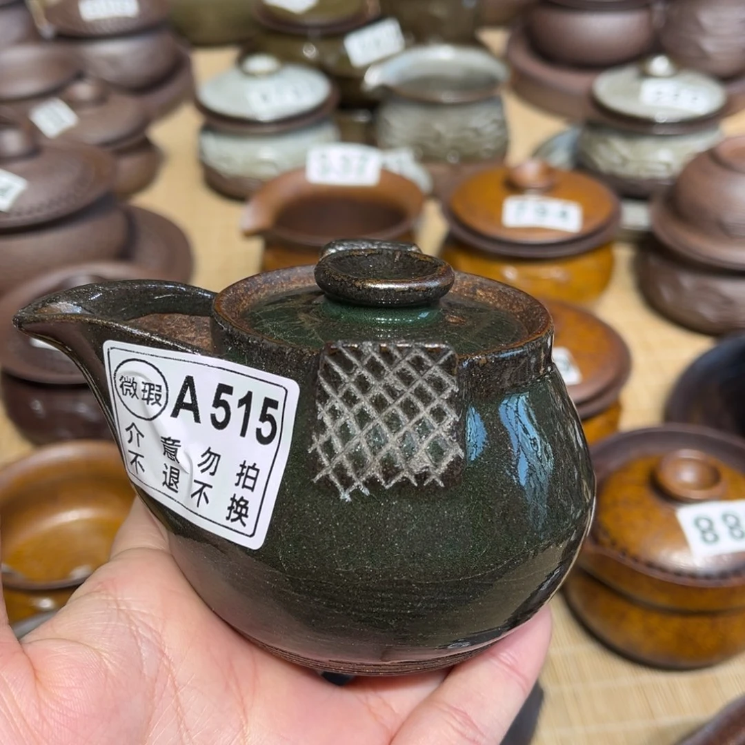 杯粗瓷茶具素色盖碗