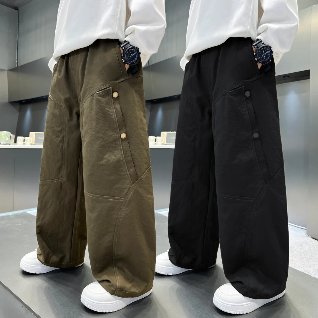 男童裤子春秋儿童休闲长裤男孩秋季2025新款中大童秋装宽松工装裤