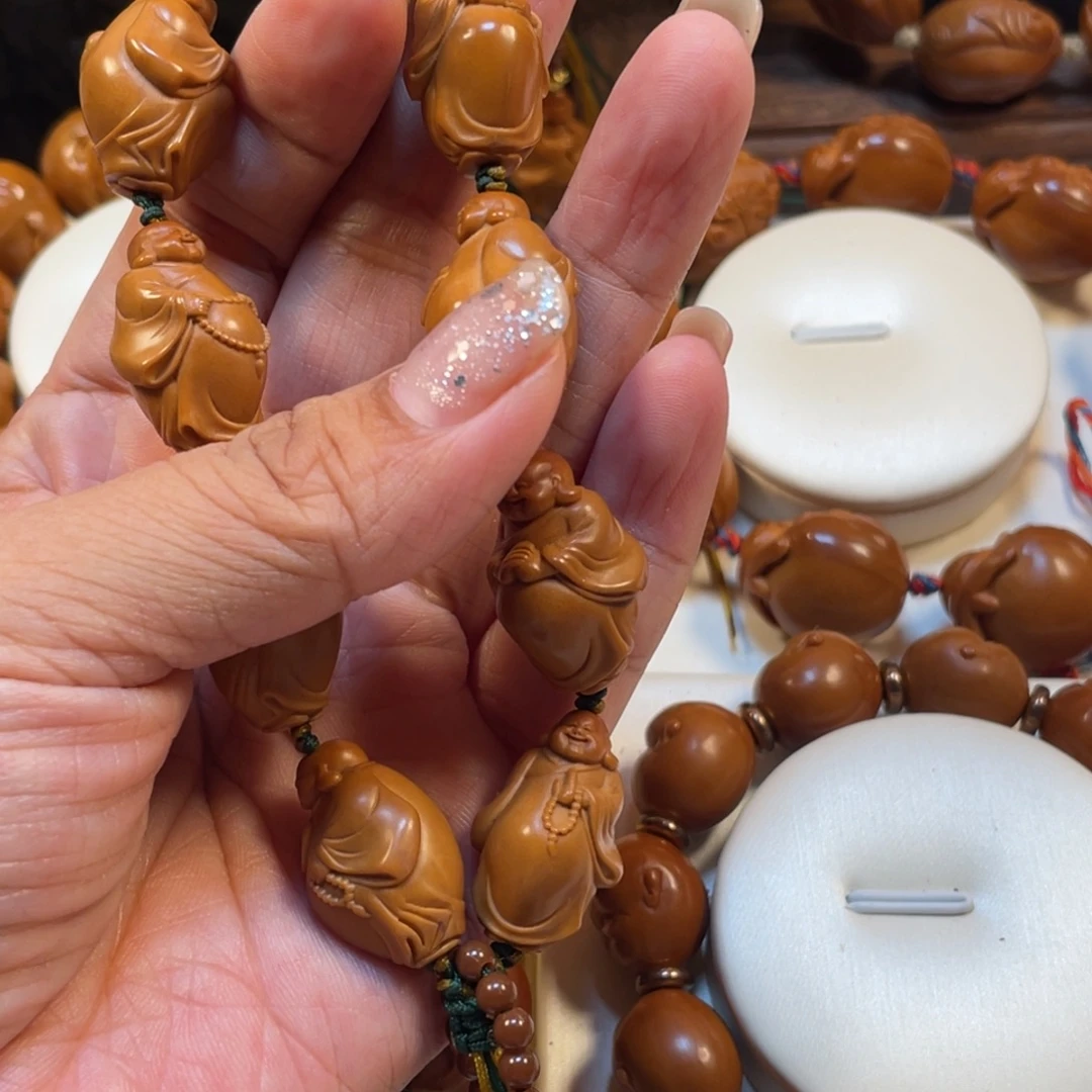 小自在弥勒橄榄核手串