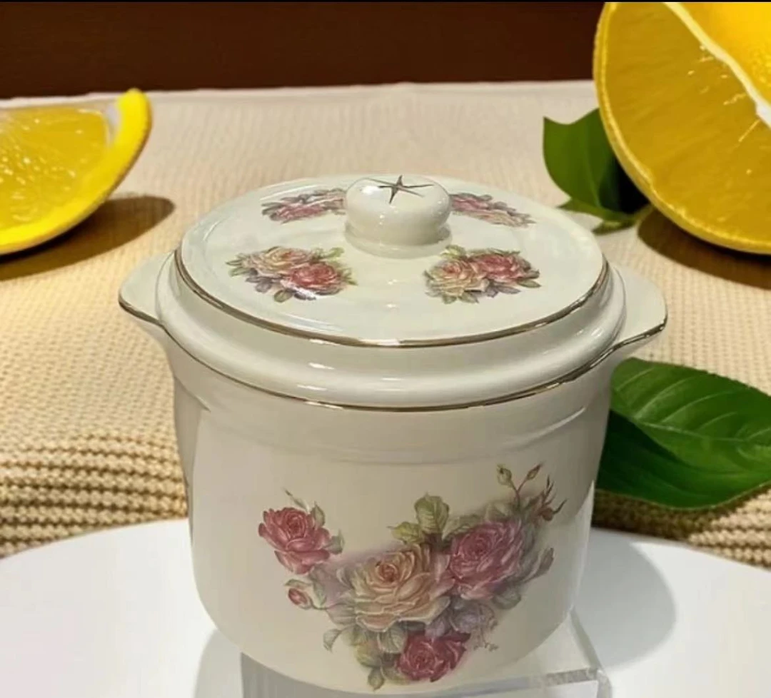 欧式老镇玫瑰炖盅猪油罐