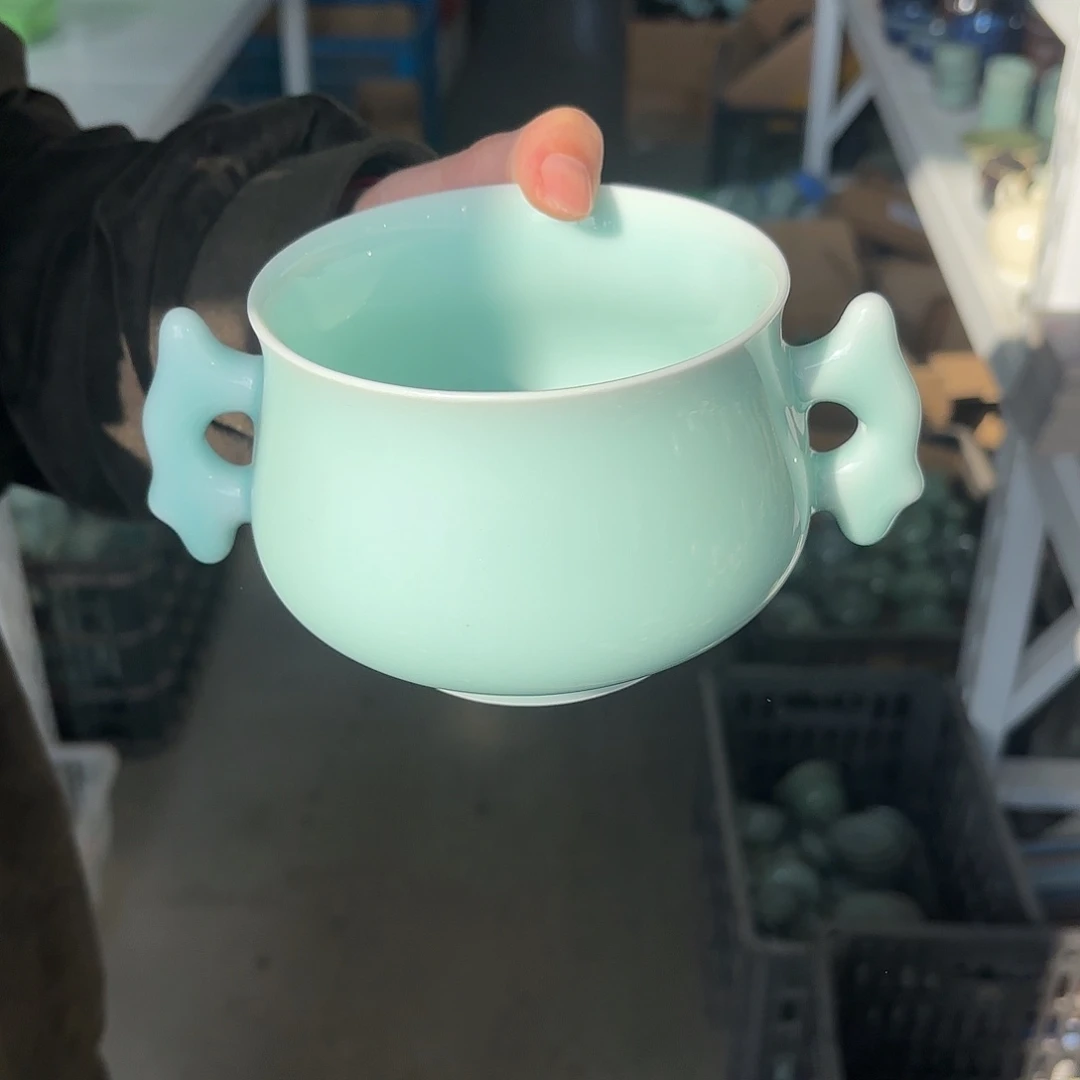 龙泉云间青瓷小米茶器