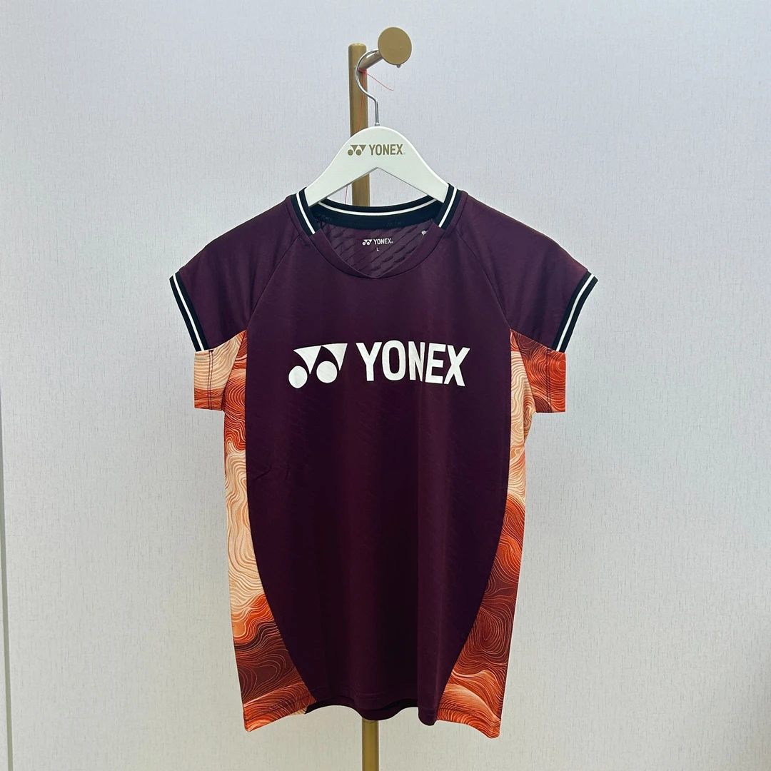 YONEX/尤尼克斯羽毛球服装25年新款男女透气速干短袖省队队服运动