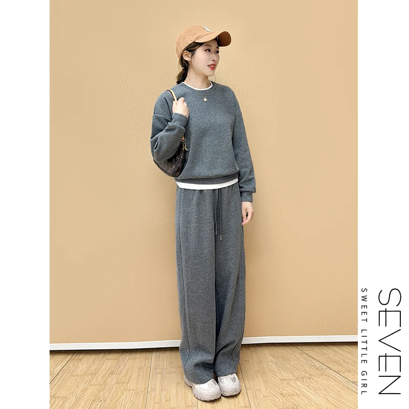 3③七七146小个子卫衣休闲运动套装女显高显瘦运动两件套小美说