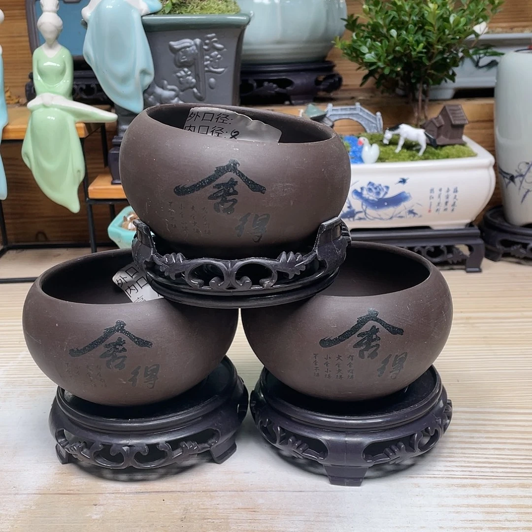 紫砂花盆陶瓷艺术花盆陶瓷