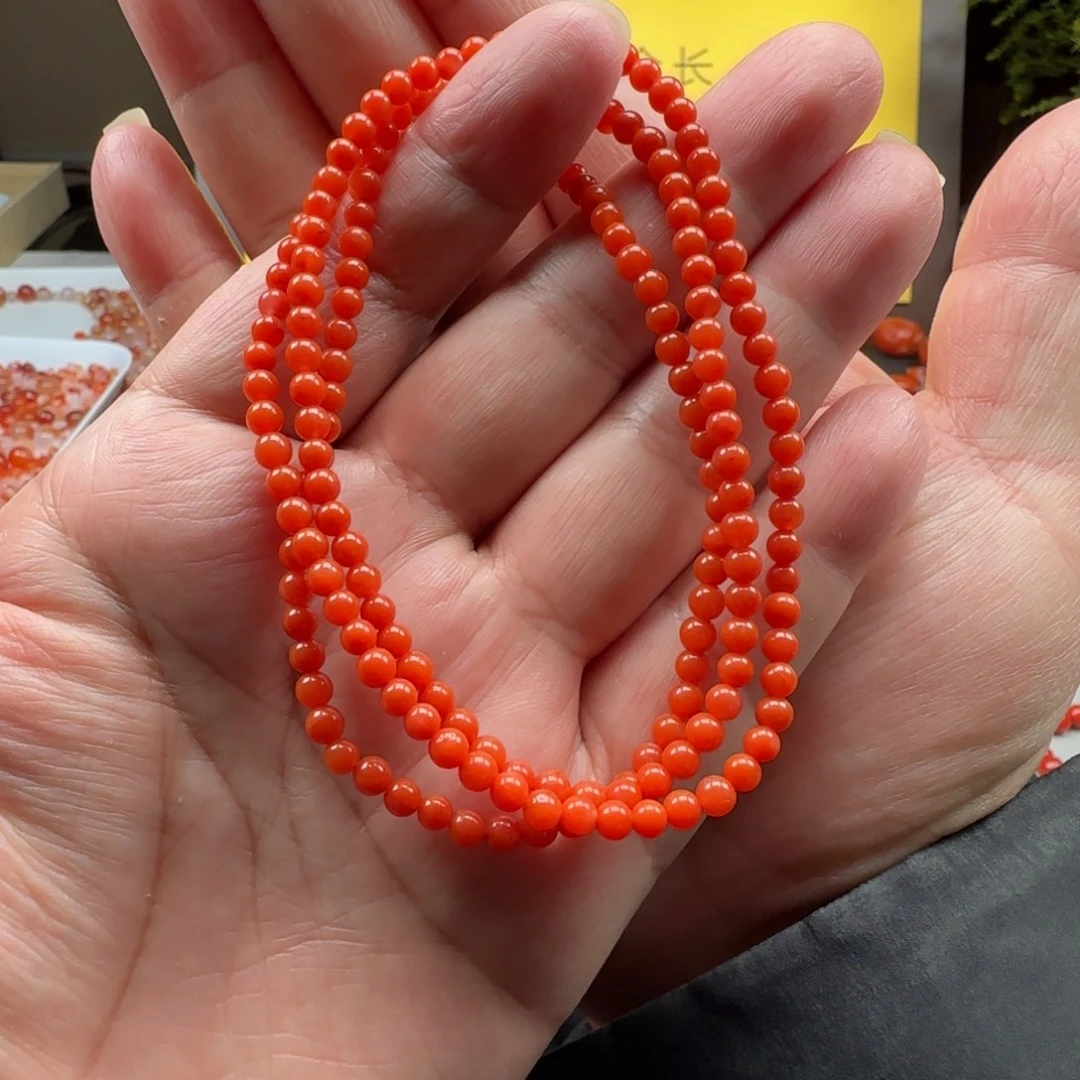 南红玛瑙未镶嵌4➕小米珠多圈
