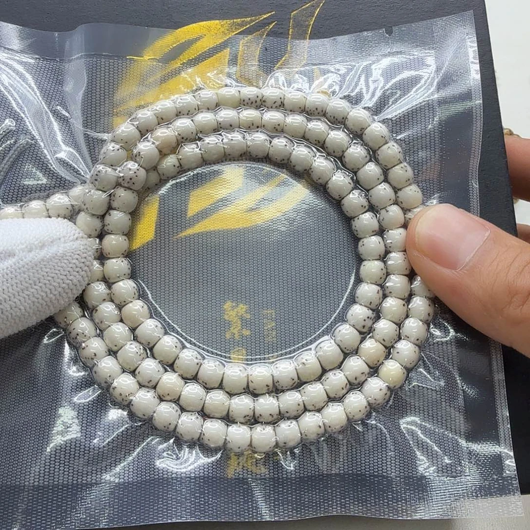 星月菩提吊坠20梵天瓷白针尖星河豚6左右108