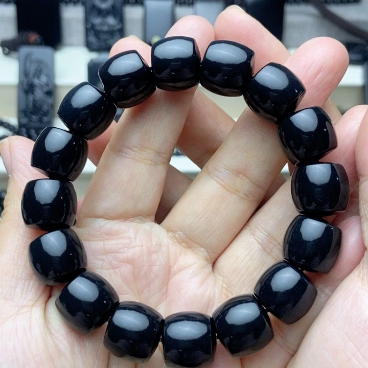 未镶嵌手链和田玉卡14精工直切手串毕业级