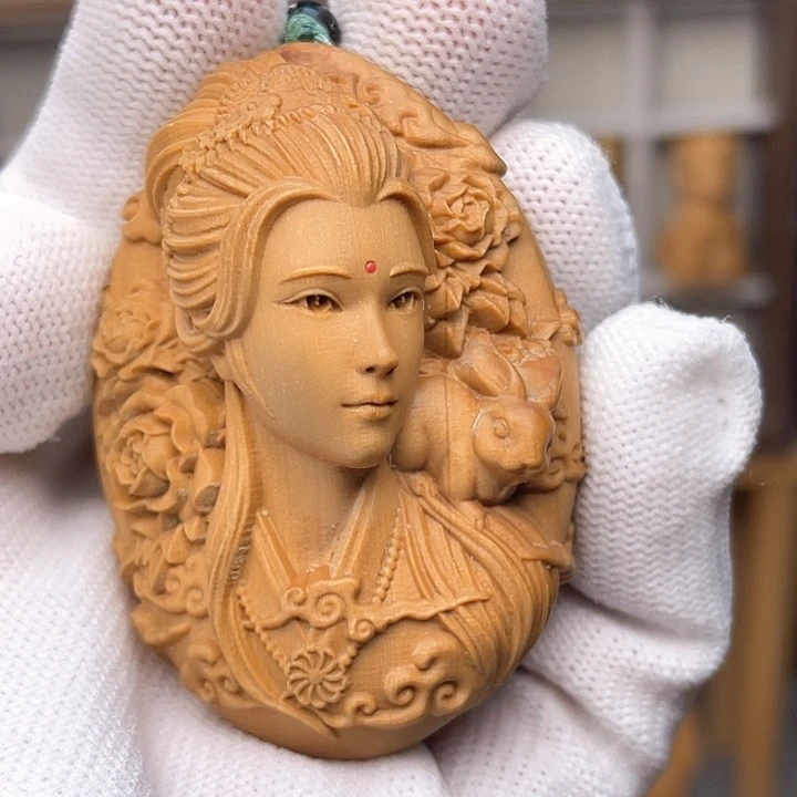 广寒宫嫦娥手把件绳子六公分