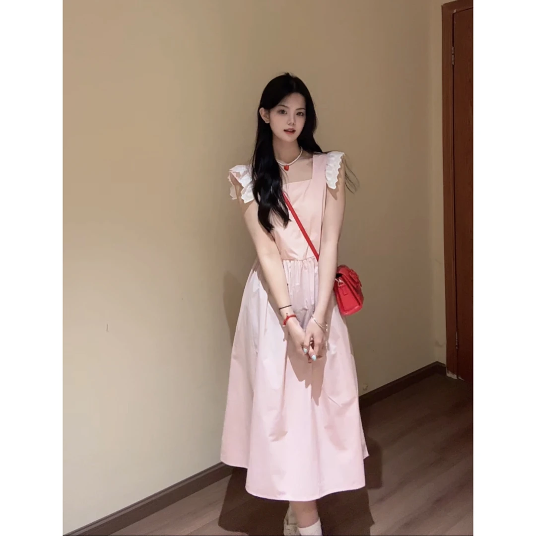 【长款小飞袖】2025夏季新款显瘦连衣裙