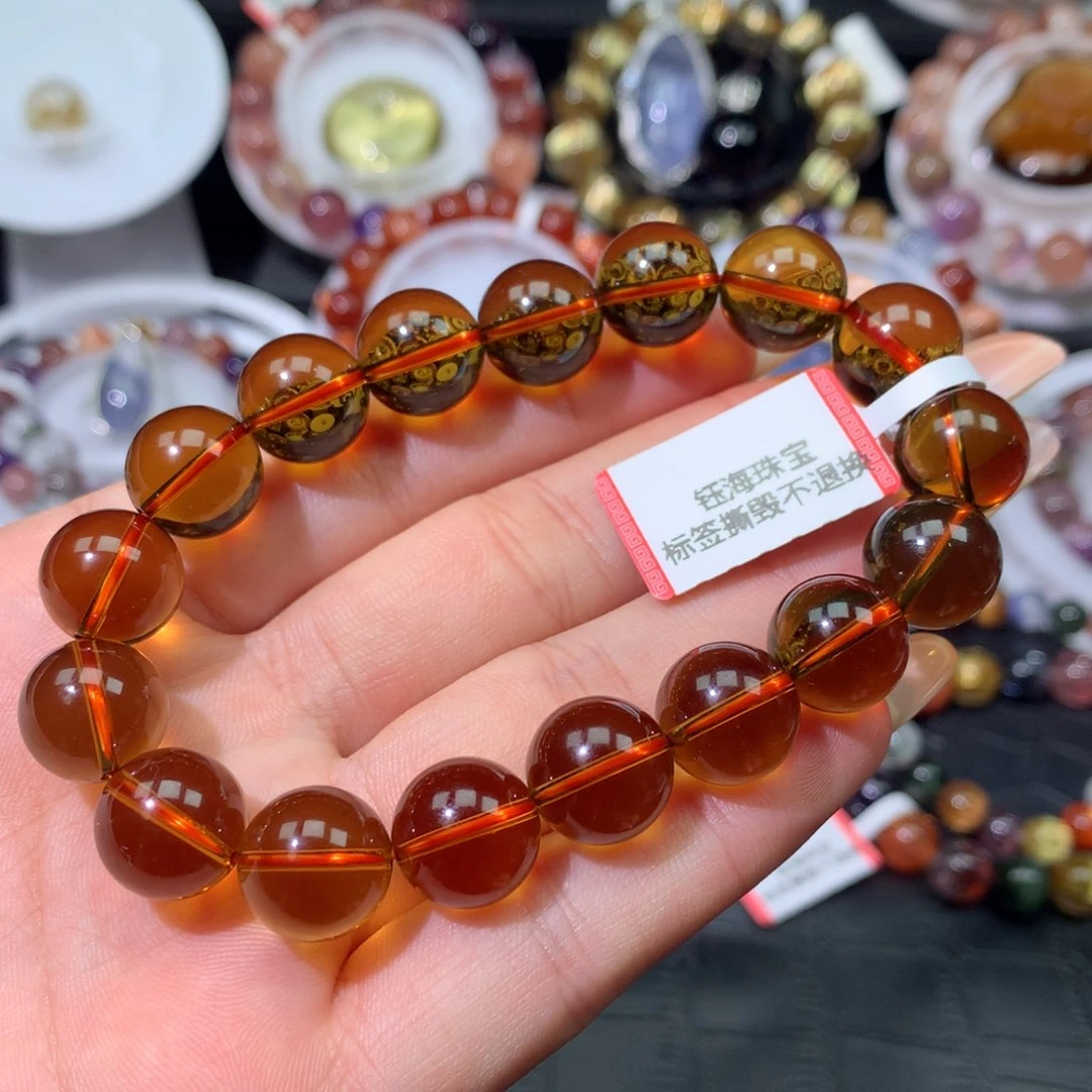 黄水晶手串未镶嵌水晶12mm