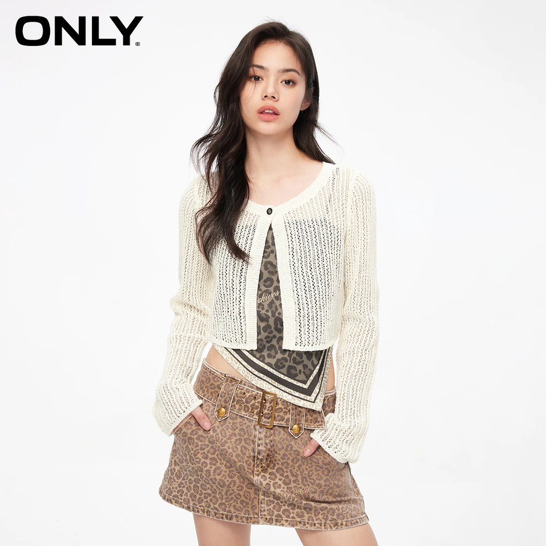 ONLY2025秋季新款设计感气质百搭吊带套装蕾丝衫女|124451003