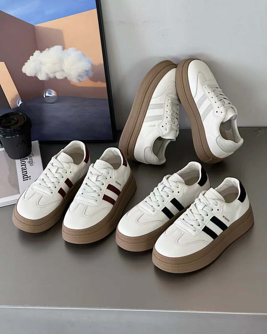 25年四季鞋超舒适休闲厚底增高德迅鞋时尚百搭休闲鞋运动板鞋5090