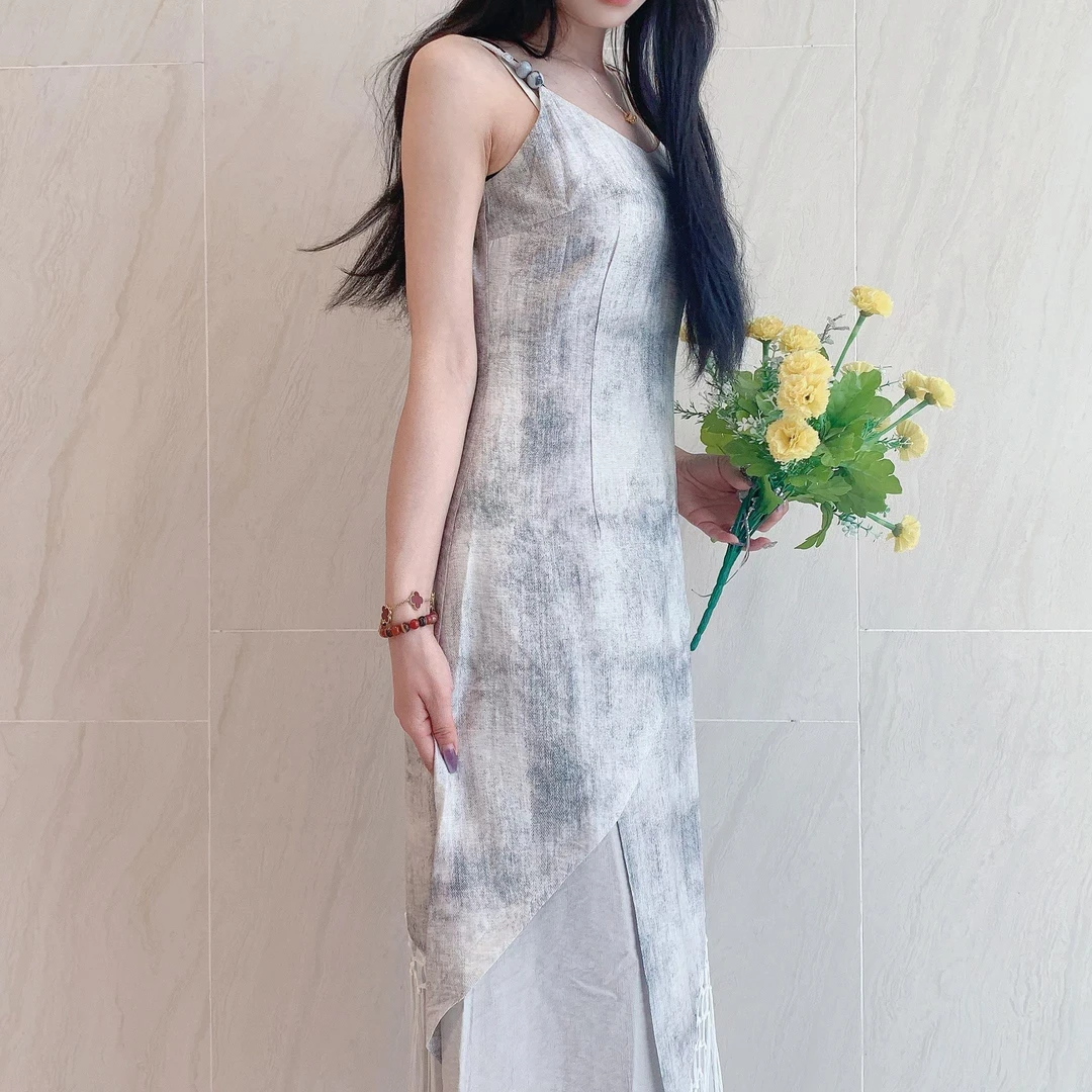 倾涩裙子/连衣裙修身长款/长裙/蕾丝/显瘦/气质/性感/夏季/复古/