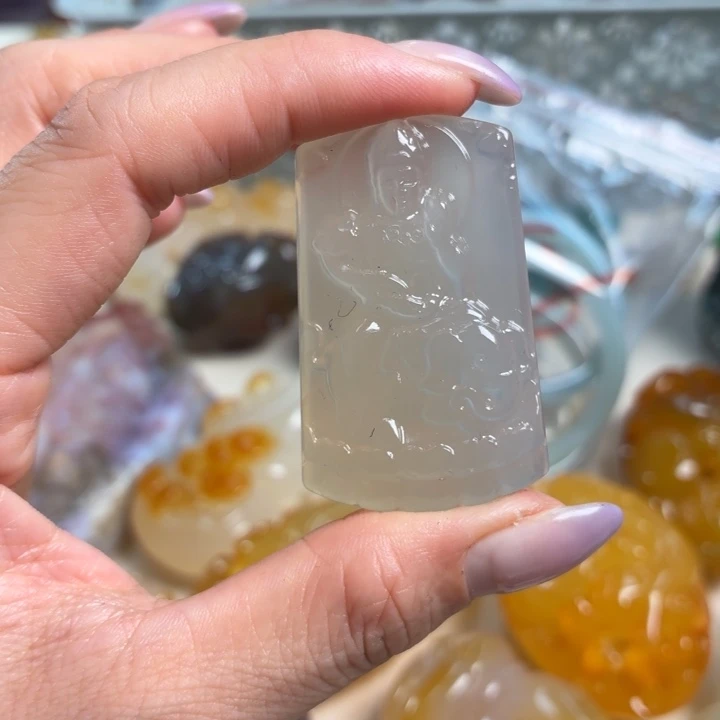 玛瑙/玉髓未镶嵌吊坠(不含链)