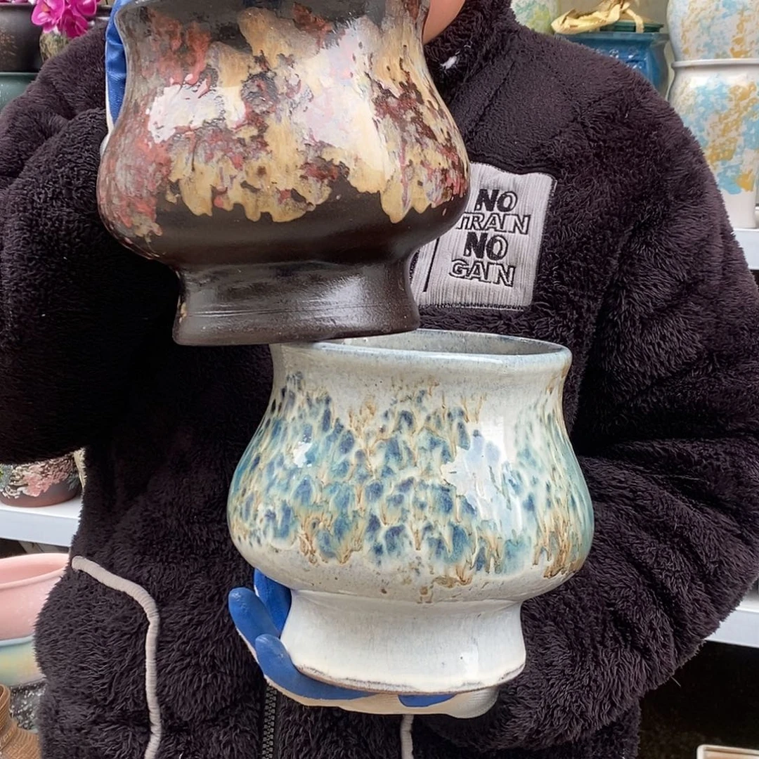 紫砂花盆口18高18福利