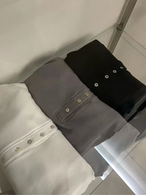 XMMM2025秋冬新款排扣打底T3280