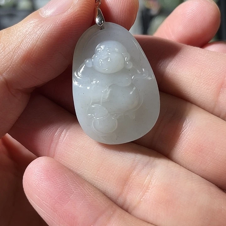 和田玉银S925镶嵌颈饰