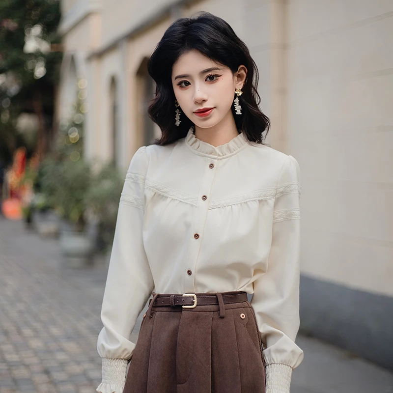 莹莹 24新款秋冬气质百搭显瘦复古港风长袖法式套装#7625